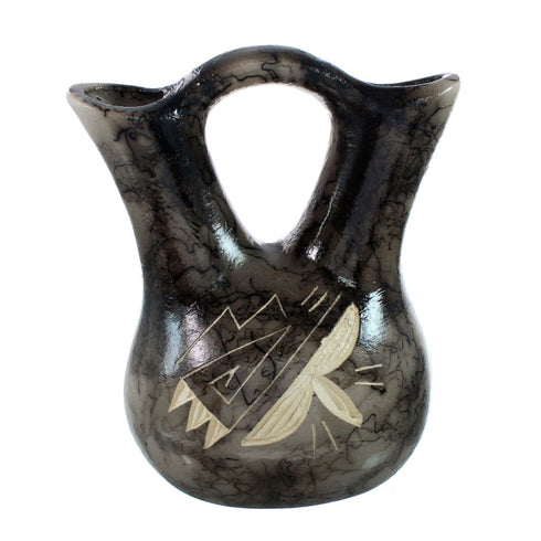 Native American Navajo Horse Hair Wedding Vase JX130499